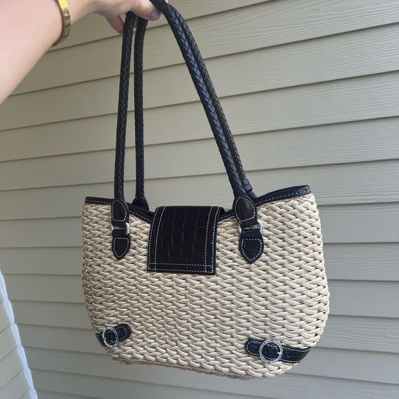 Brighton Vintage Light Tan Straw Raffia Shoulder Bag - Picture 5 of 11